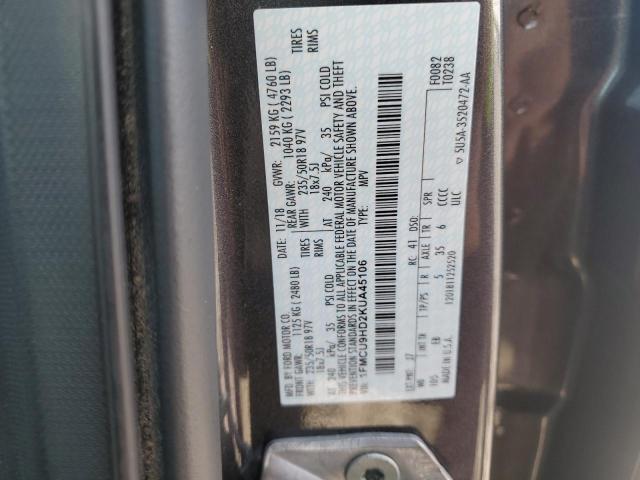 1FMCU9HD2KUA45106 - 2019 FORD ESCAPE SEL Сұр фото 12