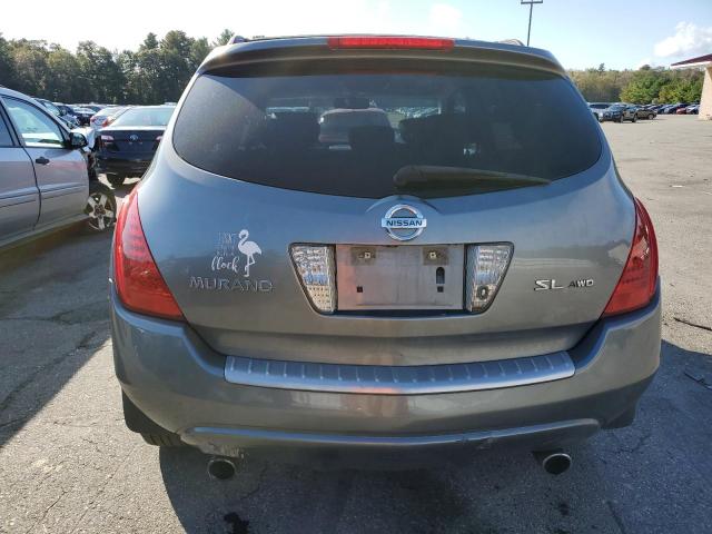 JN8AZ08W27W609105 - 2007 NISSAN MURANO SL GRAY photo 6