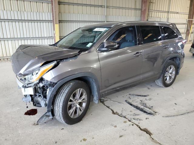 5TDKKRFH9ES037797 - 2014 TOYOTA HIGHLANDER XLE GRAY photo 1