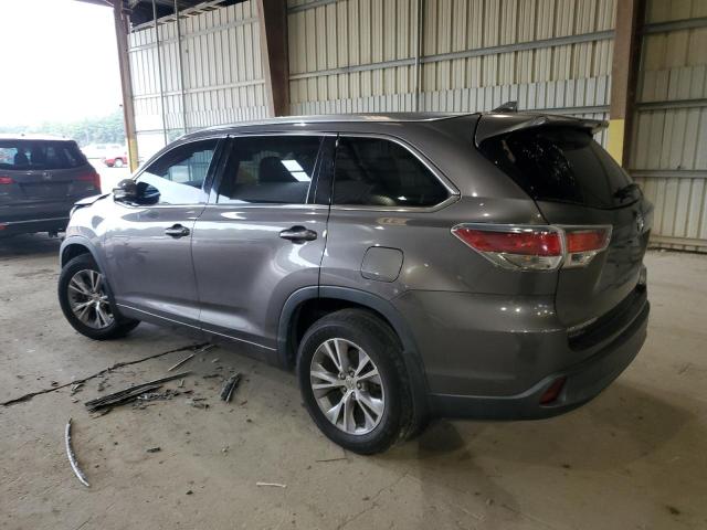 5TDKKRFH9ES037797 - 2014 TOYOTA HIGHLANDER XLE GRAY photo 2