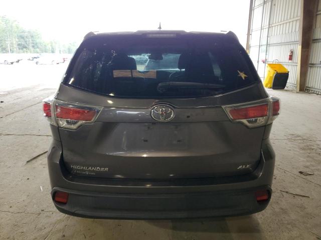 5TDKKRFH9ES037797 - 2014 TOYOTA HIGHLANDER XLE GRAY photo 6