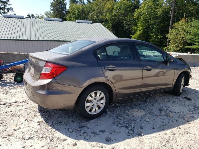 2HGFB2F51CH503637 - 2012 HONDA CIVIC LX GRAY photo 3