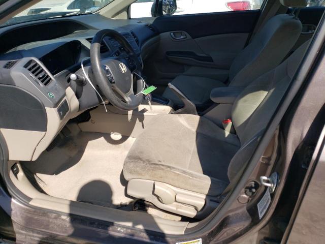 2HGFB2F51CH503637 - 2012 HONDA CIVIC LX GRAY photo 7