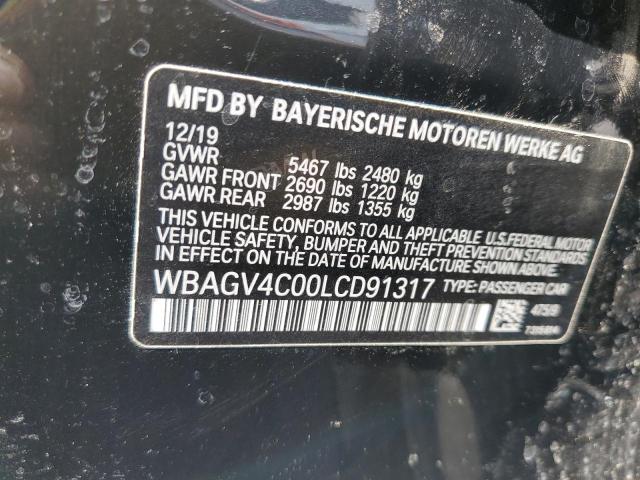 WBAGV4C00LCD91317 - 2020 BMW 840XI CHARCOAL photo 12