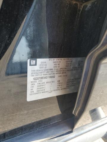 1GCGTDE38G1180302 - 2016 CHEVROLET COLORADO Z71 BLACK photo 12