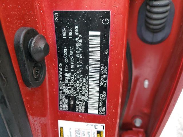 JTEPU5JRXN6017269 - 2022 TOYOTA 4RUNNER SR5/SR5 PREMIUM RED photo 14