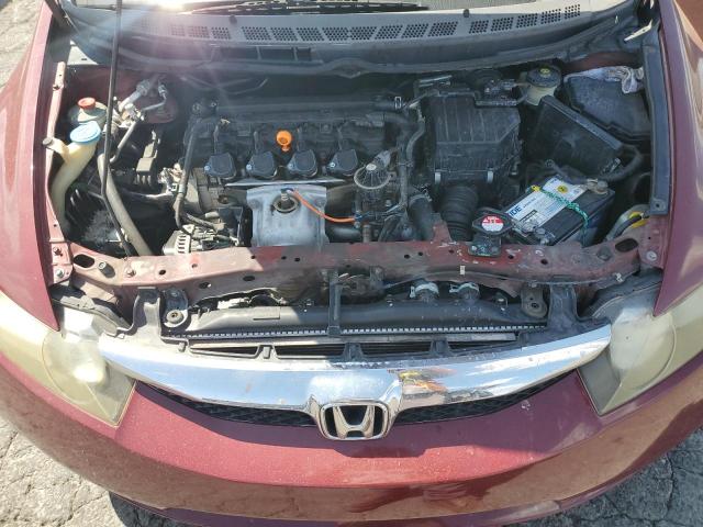 2HGFA16679H501177 - 2009 HONDA CIVIC LX-S მუქწითელი ფოტო 11