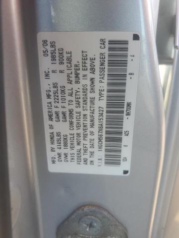 1HGCM567X6A153427 - 2006 HONDA ACCORD EX Сұр фото 12