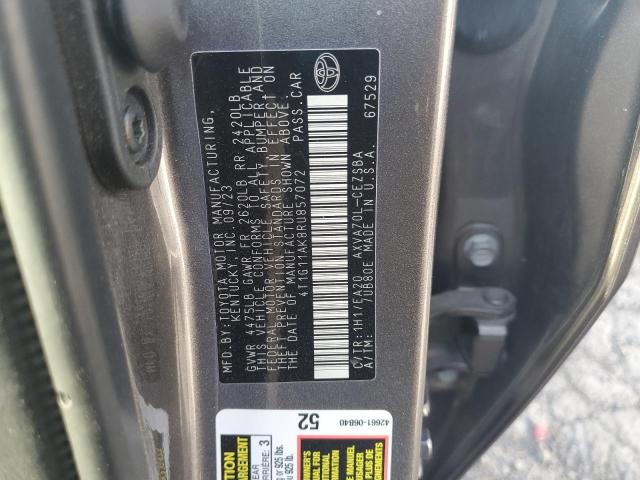4T1G11AK8RU857072 - 2024 TOYOTA CAMRY SE NIGHT SHADE GRAY photo 12