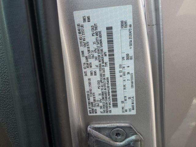 1FMCU9J99HUB15456 - 2017 FORD ESCAPE TITANIUM 银色 照片 12