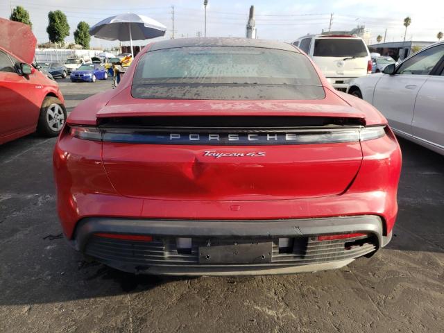 WP0AB2Y11MSA41029 - 2021 PORSCHE TAYCAN 4S RED photo 6