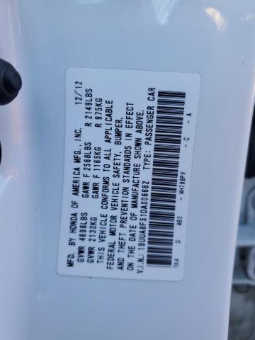 19UUA8F51DA006682 - 2013 ACURA TL TECH WHITE photo 13