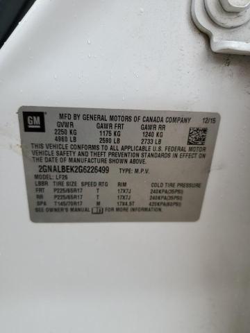 2GNALBEK2G6226499 - 2016 CHEVROLET EQUINOX LS თეთრი ფოტო 12