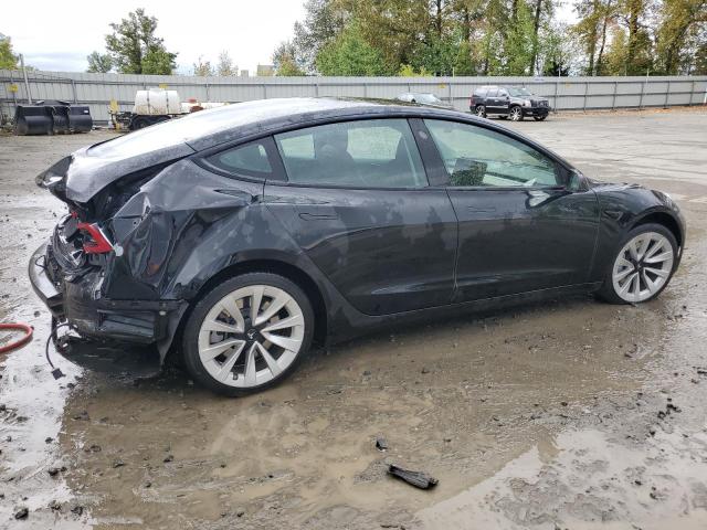 5YJ3E1EB8NF290169 - 2022 TESLA MODEL 3 BLACK photo 3