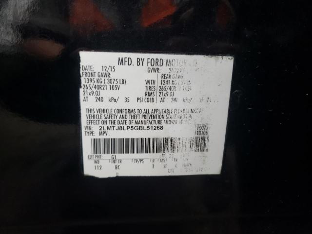 2LMTJ8LP5GBL51268 - 2016 LINCOLN MKX RESERVE Siyah fotoğraf 13