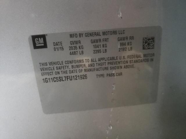 1G11C5SL7FU121926 - 2015 CHEVROLET MALIBU 1LT Күміс фото 13