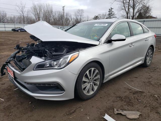 5NPE34AF0FH051677 - 2015 HYUNDAI SONATA SPORT SILVER photo 1