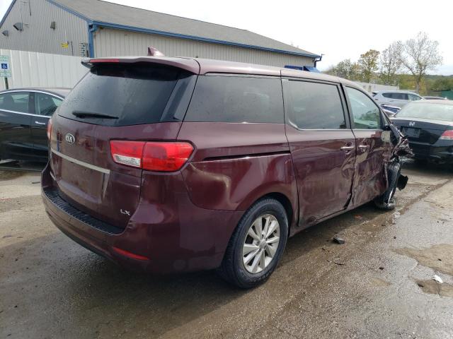 KNDMB5C18H6219567 - 2017 KIA SEDONA LX BURGUNDY photo 3