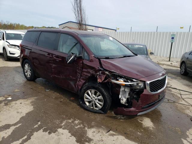 KNDMB5C18H6219567 - 2017 KIA SEDONA LX BURGUNDY photo 4