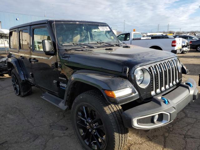 1C4JJXP64NW119680 - 2022 JEEP WRANGLER U SAHARA 4XE BLACK photo 4