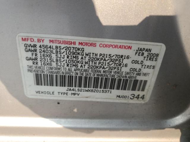 JA4LS21WX8Z015371 - 2008 MITSUBISHI OUTLANDER ES SILVER photo 13