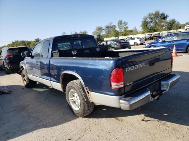 1B7GL22X8YS596504 - 2000 DODGE DAKOTA BLUE photo 2