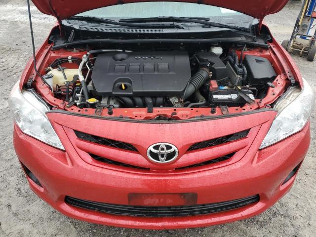 2T1BU4EE3CC775069 - 2012 TOYOTA COROLLA BASE RED photo 11