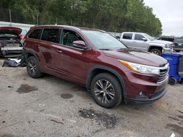 5TDJKRFH3GS236858 - 2016 TOYOTA HIGHLANDER XLE BURGUNDY photo 4