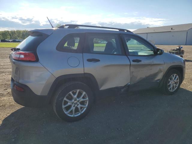 1C4PJLAB2FW711475 - 2015 JEEP CHEROKEE SPORT SILVER photo 3