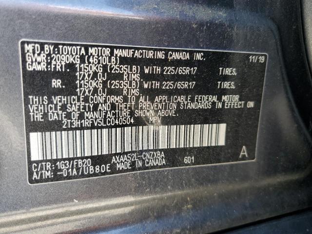 2T3H1RFV5LC040504 - 2020 TOYOTA RAV4 LE Boz foto 13