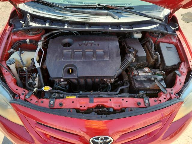 2T1BU4EE9BC608441 - 2011 TOYOTA COROLLA BASE RED photo 11