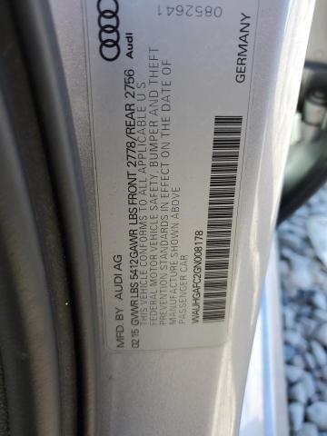 WAUHGAFC2GN008178 - 2016 AUDI A6 PRESTIGE SILVER photo 12