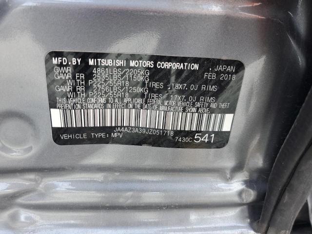 JA4AZ3A39JZ051718 - 2018 MITSUBISHI OUTLANDER SE Boz foto 14