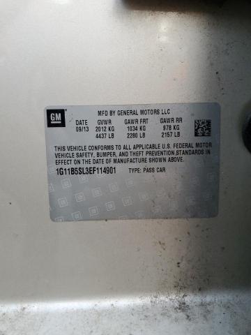 1G11B5SL3EF114901 - 2014 CHEVROLET MALIBU LS BEIGE photo 12