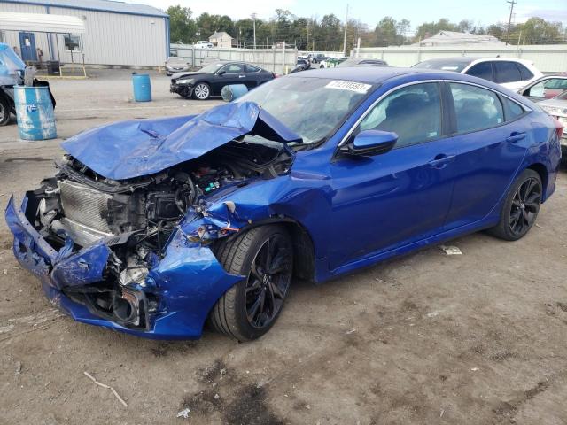 2HGFC2F83KH519361 - 2019 HONDA CIVIC SPORT ლურჯი ფოტო 1