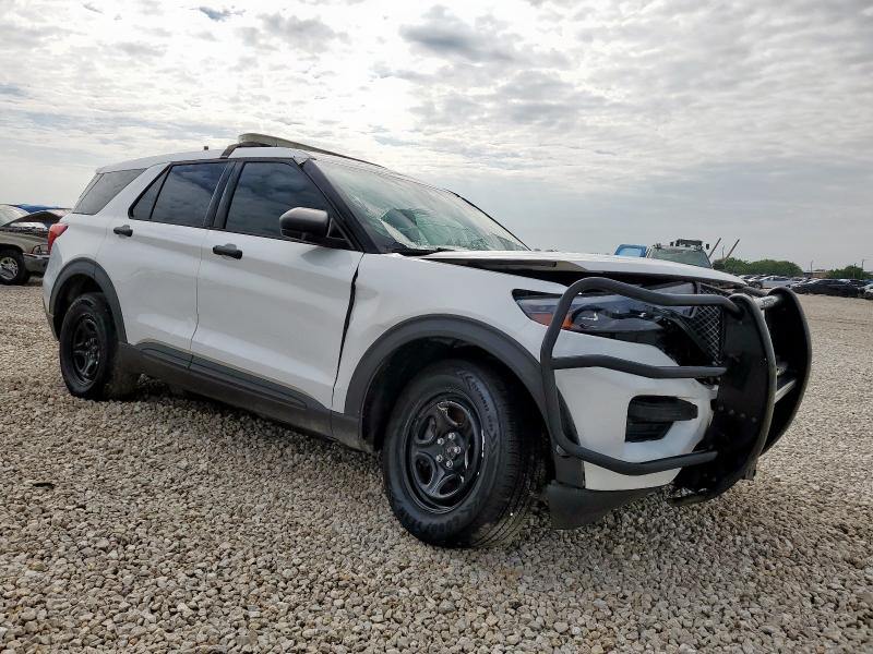 1FM5K8AB9LGC51136 - 2020 FORD EXPLORER POLICE INTERCEPTOR أبيض صورة 4