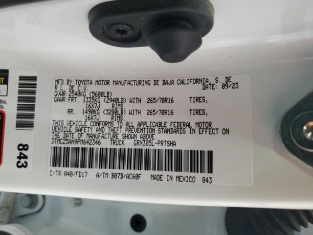 3TMCZ5AN9PM642346 - 2023 TOYOTA TACOMA DOUBLE CAB 白色 照片 13