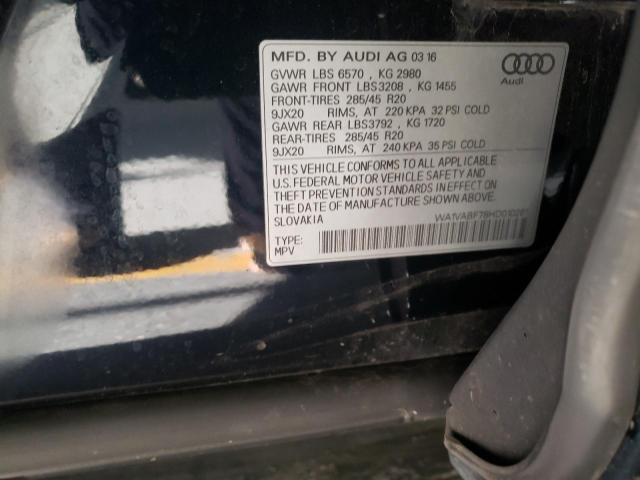 WA1VABF78HD010261 - 2017 AUDI Q7 PRESTIGE BLACK photo 13
