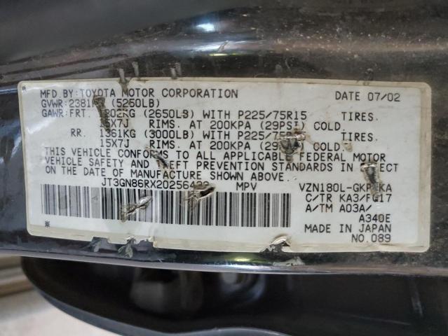 JT3GN86RX20256433 - 2002 TOYOTA 4RUNNER SR5 黑色 照片 12