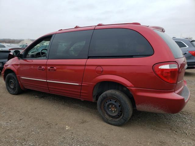 2C8GP64LX3R261355 - 2003 CHRYSLER TOWN & COU LIMITED RED photo 2