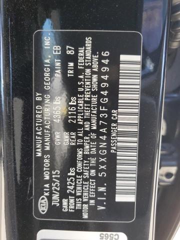 5XXGN4A73FG494946 - 2015 KIA OPTIMA EX 黑色 照片 12