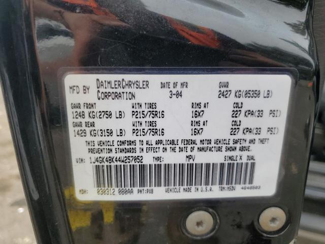 1J4GK48K44W257052 - 2004 JEEP LIBERTY SPORT BLACK photo 13