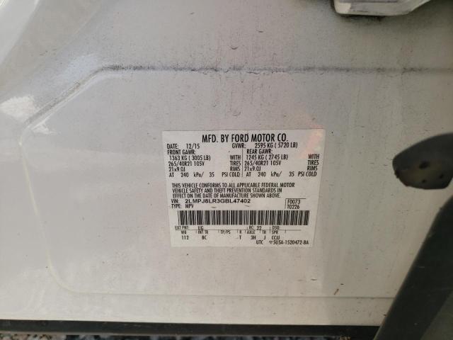 2LMPJ8LR3GBL47402 - 2016 LINCOLN MKX RESERVE Սպիտակ լուսանկար 13