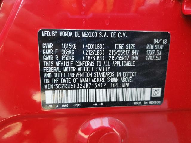 3CZRU5H32JM715412 - 2018 HONDA HR-V LX RED photo 13
