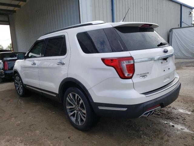 1FM5K8HT8JGC23629 - 2018 FORD EXPLORER PLATINUM WHITE photo 2