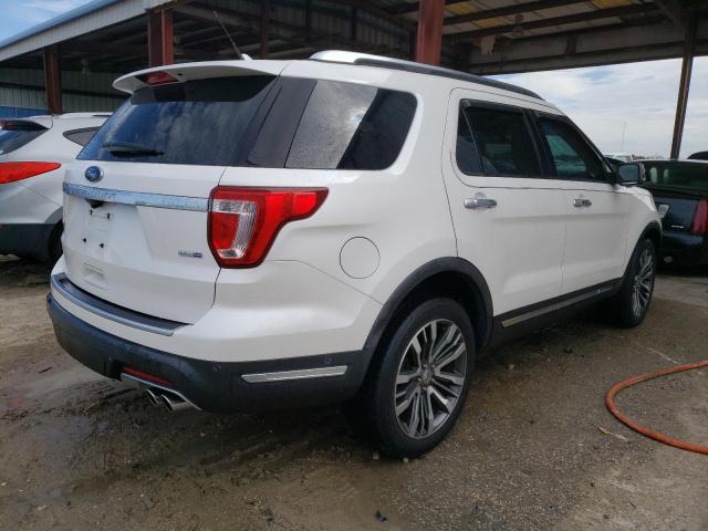 1FM5K8HT8JGC23629 - 2018 FORD EXPLORER PLATINUM WHITE photo 3