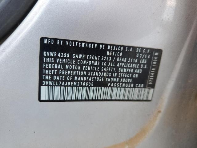 3VWLL7AJ9EM270608 - 2014 VOLKSWAGEN JETTA TDI SILVER photo 13