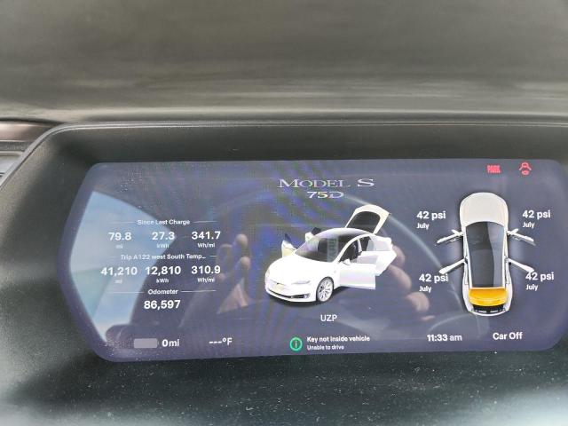 5YJSA1E22JF281078 - 2018 TESLA MODEL S თეთრი ფოტო 9