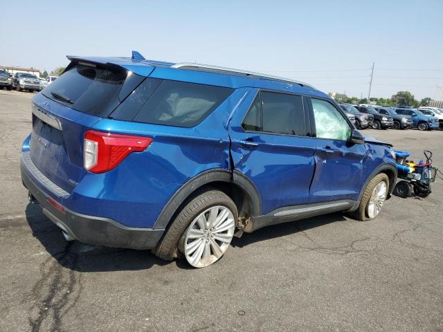 1FM5K8FW3LGC95354 - 2020 FORD EXPLORER LIMITED BLUE photo 3