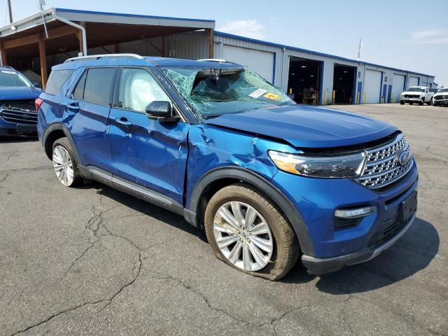 1FM5K8FW3LGC95354 - 2020 FORD EXPLORER LIMITED BLUE photo 4